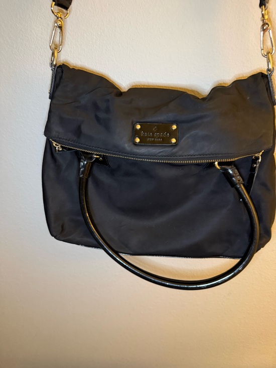 kate spade Handbags - kate spade Black Nylon Shoulder Bag with Gold Plaque